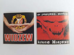 Naklejki vlepki Widzew Łódź kibice stare (2 sztuki)