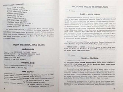 Być jak najwyżej! Informator WKS Śląsk Wrocław I liga Wiosna 1984