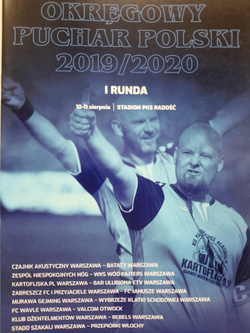Program Okręgowy Puchar Polski Warszawa sezon 2019-2020 I runda (10-11.8.2019)
