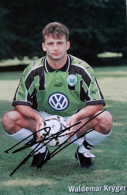 Zdjęcie Waldemar Kryger (VfL Wolfsburg) z oryginalnym autografem