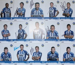 Zestaw 33 zdjęć drużyna Karlsruher SC 2013-2014 (z oryginalnymi autografami)