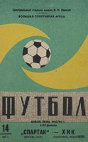 Program Spartak Moskwa - HJK Helsinki, Puchar UEFA (14.09.1983)