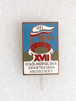Odznaka XVII Ogólnopolska Spartakiada Młodzieży 1990 (emalia)
