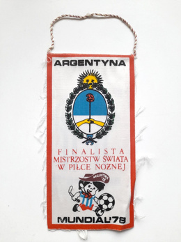 Proporczyk Argentyna Finalista Mistrzostw Świata w piłce nożnej Mundial'78 (PRL)