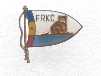 Odznaka Rumuński Związek Kajakarski stara (emalia, sygnowana)