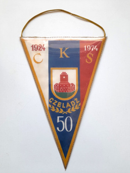 Proporczyk 50 lat CKS Czeladź 1924-1974 (PRL)