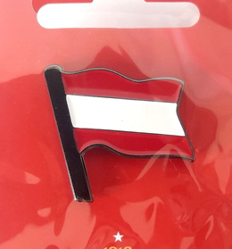 Odznaka RTS Widzew Łódź czerwono-biało-czerwona flaga (produkt oficjalny, lakier)