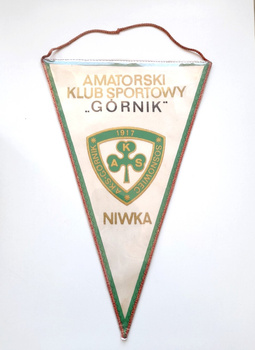Proporczyk AKS Górnik Niwka Sosnowiec duży (PRL)