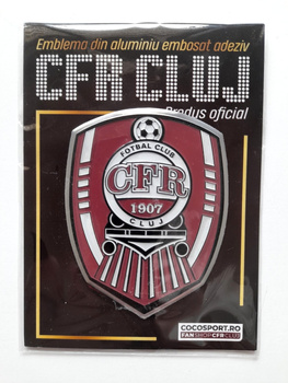 Herb CFR Cluj metalowy + autograf piłkarza (produkt oficjalny)