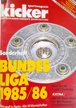 Skarby Kibica Bundesliga 1985/86 - 1989/90 kicker (5 egzemplarzy - oprawione)