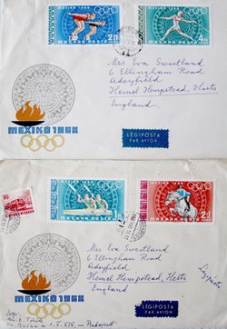 Koperty FDC Igrzyska Olimpijskie Meksyk 1968 (Węgry)