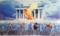 Bloczek znaczków pocztowych Igrzyska XXVIII Olimpiady Ateny 2004