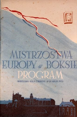 Program Mistrzostwa Europy w Boksie Warszawa 1953