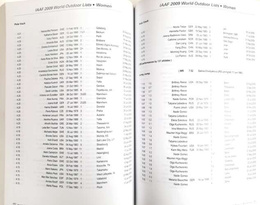 Światowe listy lekkoatletyki 2009 (IAAF)