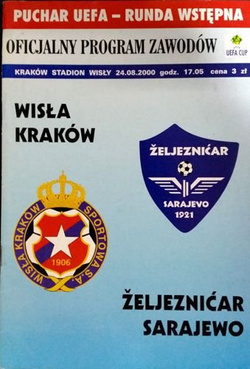 Program Wisła Kraków - Żeljeznicar Sarajewo Puchar UEFA (24.08.2000)