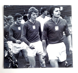 Zdjęcie Reprezentacja Polski przed meczem z Cyprem - Terlecki, Boniek, Lubański, Szarmach (1976)