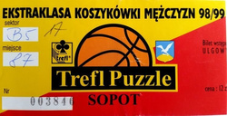 Bilet Trefl Puzzle Sopot Ekstraklasa mężczyzn (sezon 1998-1999)