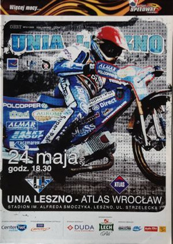 Program Unia Leszno - Atlas Wrocław Ekstraliga żużla (24.05.2009) 