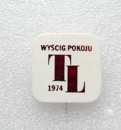 Odznaka Wyścig Pokoju 1974 Trybuna Ludu (plastik)