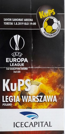Program Mecz KuPS Kuopio - Legia Warszawa, Liga Europy (1.8.2019)