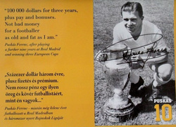 Pocztówki Ferenc Puskas cytaty (4 sztuki)