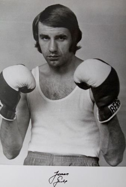 Pocztówka Janusz Gortat (boks) - Mistrz Polski 1974 i 1975 w wadze półciężkiej