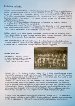 40 lat piłki nożnej w Kaniance 1972-2012 (Słowacja)