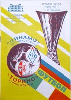 Program Dynamo Moskwa - AC Torino Puchar UEFA (05.11.1992)