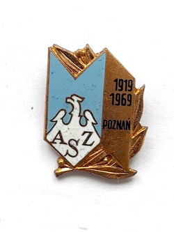 Odznaka 50 lat AZS Poznań 1919-1969 (PRL, emalia)