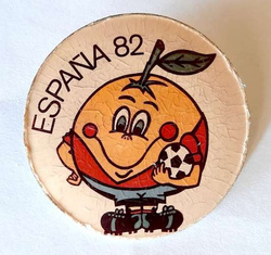 Odznaka Maskotka Naranjitio Mistrzostwa Świata w piłce nożnej Espana 1982 (plastik)