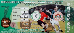 Bilet Dyskobolia Grodzisk Wielkopolski - Zagłębie Lubin Orange Ekstraklasa (20.11.2005)