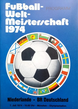 Program Holandia - Niemcy finał Mistrzostw Świata (07.07.1974) - reprint