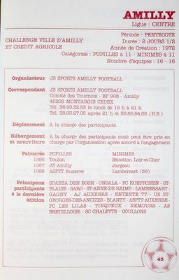 Przewodnik po turniejach młodzieżowych w piłce nożnej 1988-1989 (Francja)