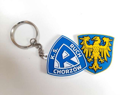 Brelok Ruch Chorzów - herby klubu i Śląska, gumowy (produkt oficjalny)