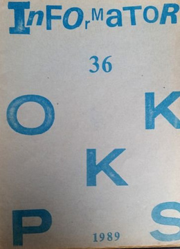 Informator Ogólnopolskiego Klubu Kolekcjonerów Pamiątek Sportowych - nr 36 (1989)