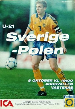 Program Szwecja - Polska  U-21  Eliminacje Sydney 2000 (08.10.1999)