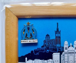 Olympique Marsylia herb i stadion w ramce (produkt oficjalny)