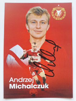 Zdjęcie Andrzej Michalczuk - Widzew Łódź (produkt oficjalny) z oryginalnym autografem 