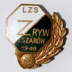LZS Zryw Szarów wieniec z piłką (emalia, z sygnaturą)