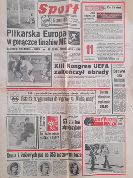Gazeta Sport nr 117/1976 (zapowiedź Mistrzostw Europy w piłce nożnej)