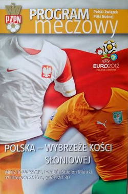 Program Polska - Wybrzeże Kości Słoniowej mecz towarzyski (17.11.2010)