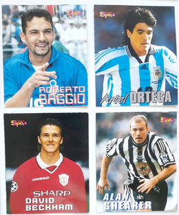 Karty Słynni zagraniczni piłkarze 1998-1999 - 27 sztuk (Bravo Sport)