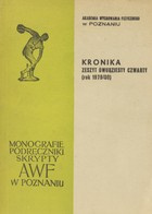 Monografie podręczniki skrypty AWF w Poznaniu - Kronika zeszyt XXIV (rok 1979/80)