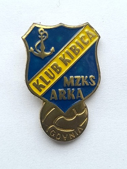 Odznaka MZKS Arka Gdynia Klub Kibica - niebieska (PRL, lakier)