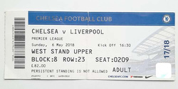 Bilet Chelsea Londyn - Liverpool FC Premier League (6.5.2018)