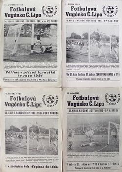 Programy TJ Vagonka Ceska Lipa I Narodni Liga (1983-1985)