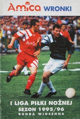 Program informator Amica Wronki I liga sezon 1995/96. Runda wiosenna