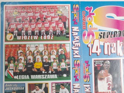 Naklejki  Widzew, Legia, piłkarze i gwiazdy sportu 1997 - 14 sztuk (Bravo Sport)