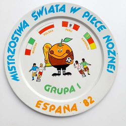 Pamiątkowa taca Mistrzostwa Świata w piłce nożnej Espana 82 - grupa I