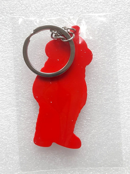 Brelok Widzew Łódź miś kibic (gumowy)